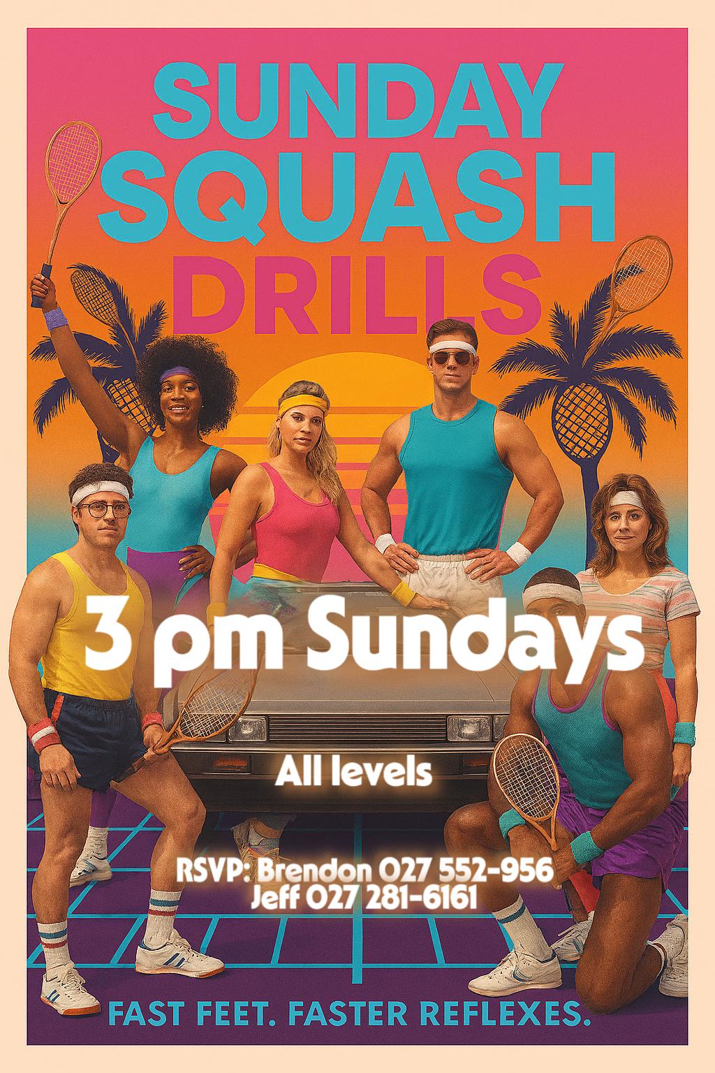 Sunday squash drills poster